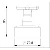 Acabamento De Registro Para Base Reforma De 1.1/4 E 1.1/2" Cross B5017F6CR0 - Celite - vista 2