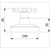 Acabamento De Registro Para Base De 1.1/4 E 1.1/2" Cross B5018F6CR0 - Celite - vista 2