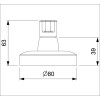 Acabamento De Registro Para Base De 1.1/4 E 1.1/2" Lix B5018F7CR0 - Celite - vista 2