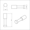 Cabide Flow Preto Matte B5041F30R0 - Celite - vista 2