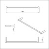 Toalheiro Em Barra 400Mm Flow Prmt B5045F30R0 - Celite - vista 2