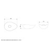 Cuba Apoio Oval 540X375mm Ruy Ohtake Branco Brilhante A327A13000 - Roca - vista 3