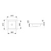 Cuba Sobrepor/Embutir 410X410 Optica Pq41Branco Brilhante A327A1D000 - Roca - vista 4