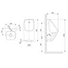 Mictório Rimless Com Entrada Traseira Proton Square Beige A3590JF65B - Roca - vista 2