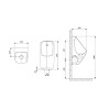 Mictório Rimless com Entrada Superior Proton Square Black Matte A3590JG08B - Roca - vista 2