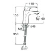 Monocomando para Lavatório de Mesa de Bica Baixa Atlas Cromado A5A3090C0C - Roca - vista 2