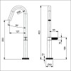 Torneira Para Lavatório De Mesa Bica Alta Logic Preto Matte A5A3A2GNBC - Roca - vista 2