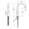 Monocomando para Cozinha de Mesa Bica Alta com Arejador Articulado L20 Cromado A5A8409C0C - Roca - vista 2