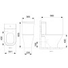 Bacia Para Caixa Com Saída Horizontal Gap Branco Brilhante B342235004 - Roca - vista 4