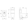 Bacia Para Caixa Com Saída Dual Rimless Round Branco Brilhante B342526000 - Roca - vista 2