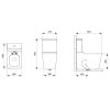 Bacia Para Caixa Com Saída Dual Rimless Square Branco Brilhante B342536000 - Roca - vista 2