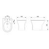 Bidê com 3 Furos para Misturador com Ladrão Nexo Branco Brilhante B357434001 - Roca - vista 4