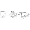 Bacia Suspensa In-Wash Round Rimless 220 V Branca B803060001 - Roca - vista 2