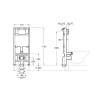 Caixa embutida em Drywall de 800mm para Bacia Suspensa Duplo One B890070020 - Roca - vista 2