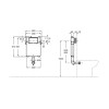 Caixa Embutida de 800mm para Bacia Convencional Duplo One B890070200 - Roca - vista 2