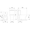 Kit Bacia Caixa Acoplada Completo Assento Termofixo Nexo Stone C343723016 - Roca - vista 5