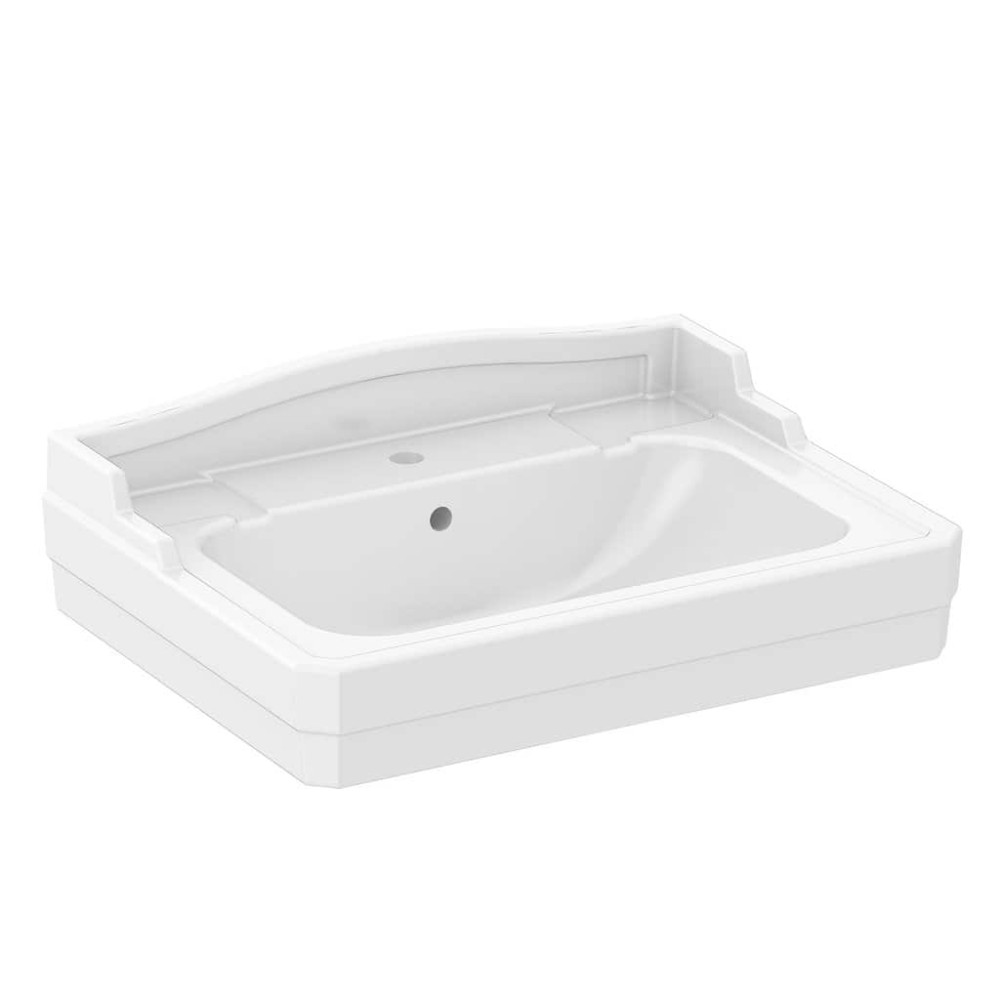 Lavatório Para Coluna 615X455 Furo Central Com Ladrão Clássica 1580040010300 - Celite