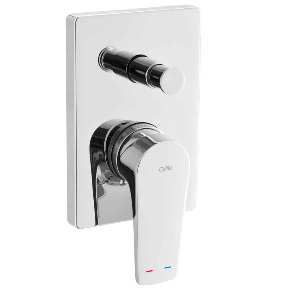 Acabamento Para Monocomando De Banheira E Chuveiro Noronha (Com Desviador) (Necessário Especificar A Base De Embutir Separadamente:B5006Cucr0) B5004CUCR0 - Celite