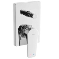 Acabamento Para Monocomando De Banheira E Chuveiro Noronha (Com Desviador) (Necessário Especificar A Base De Embutir Separadamente:B5006Cucr0) B5004CUCR0