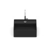 Cuba Apoio 350X350mm com Mesa T8 Terra Matte Black A32787W080 - Roca - vista 3