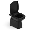 Kit Bacia Convencional Assento Termofixo Queda Amortecida Debba Classic Black Matte C329727009 - Roca - vista 2