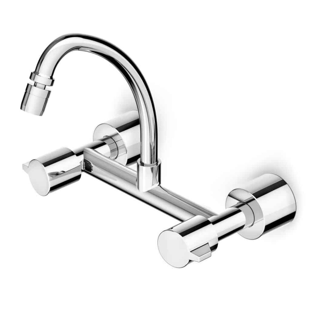 Misturador Para Cozinha De Parede Bica Móvel Com Arejador Articulado Fit B5009CNCRB - Celite