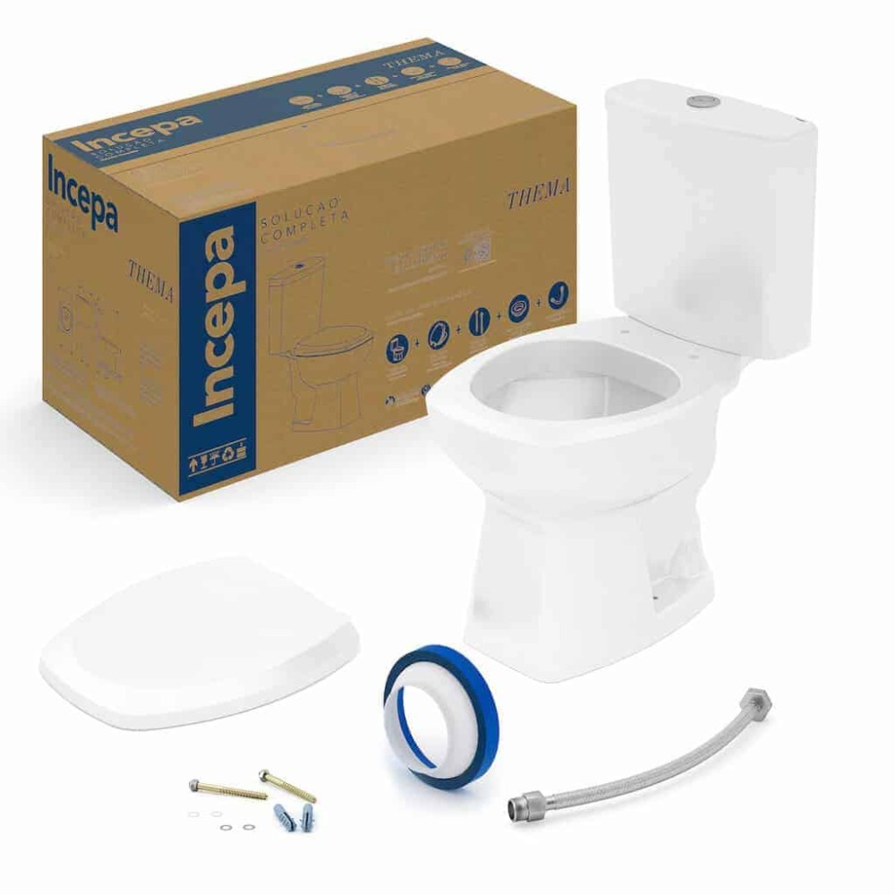 Kit De Bacia Com Caixa Acoplada E Itens De Instalação Thema 1257230010100 - Incepa