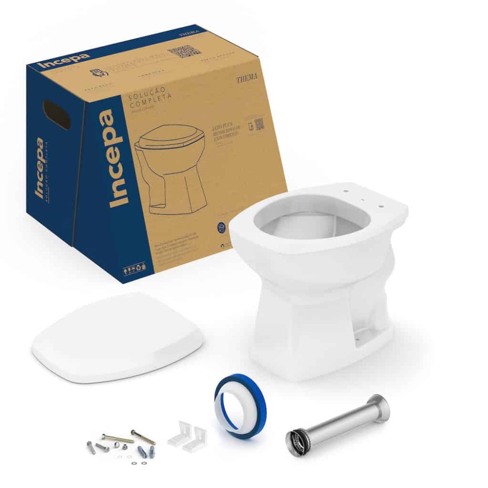 Kit De Bacia Convencional E Itens De Instalação Thema 1257270010100 - Incepa
