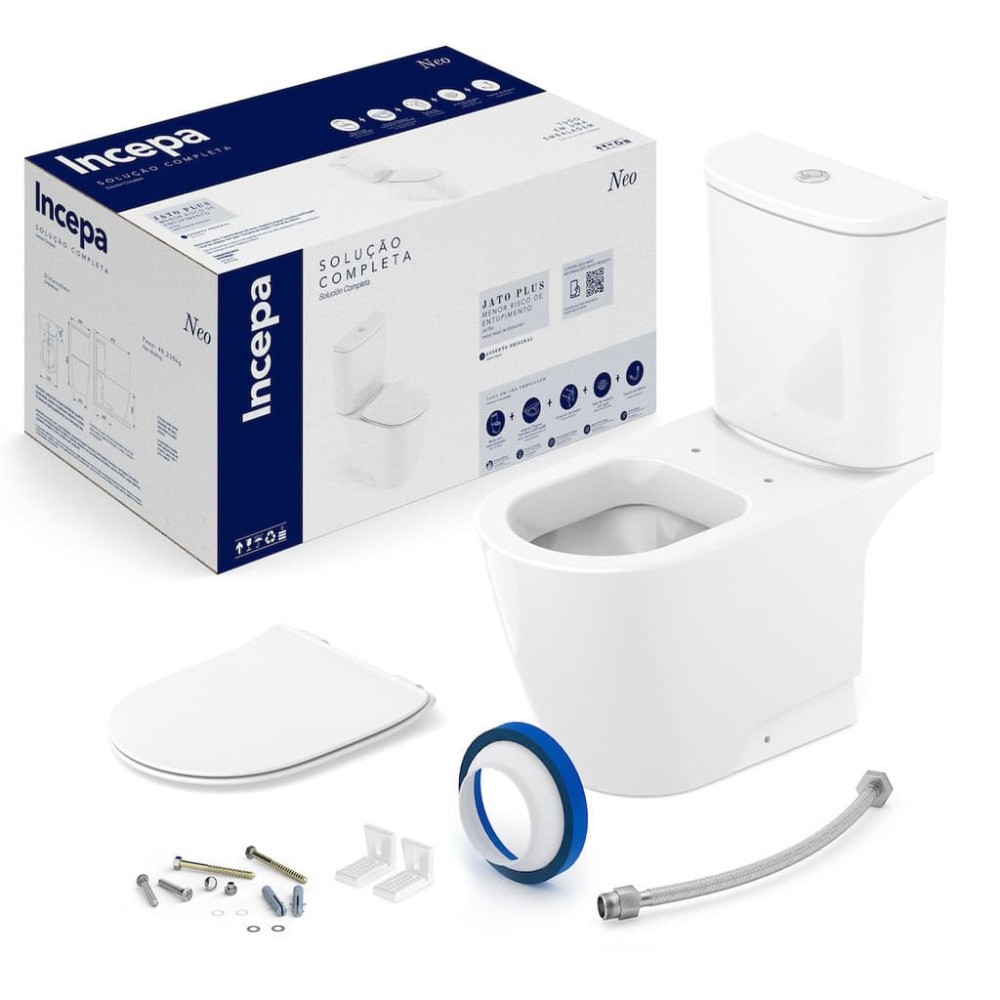Kit De Bacia Com Caixa Acoplada E Itens De Instalação Neo 1367230010100 - Incepa