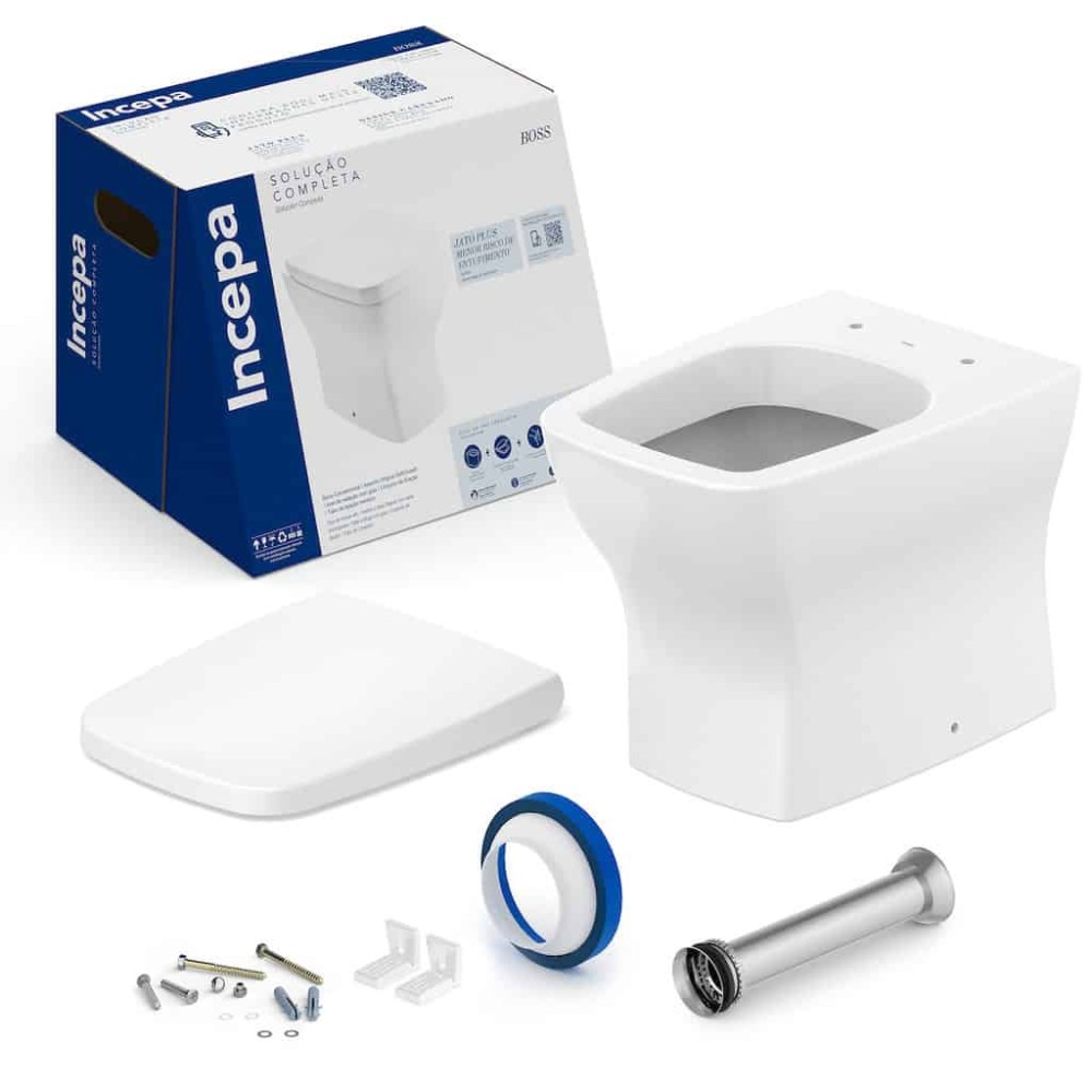 Kit De Bacia Convencional E Itens De Instalação Boss 1897270011100 - Incepa