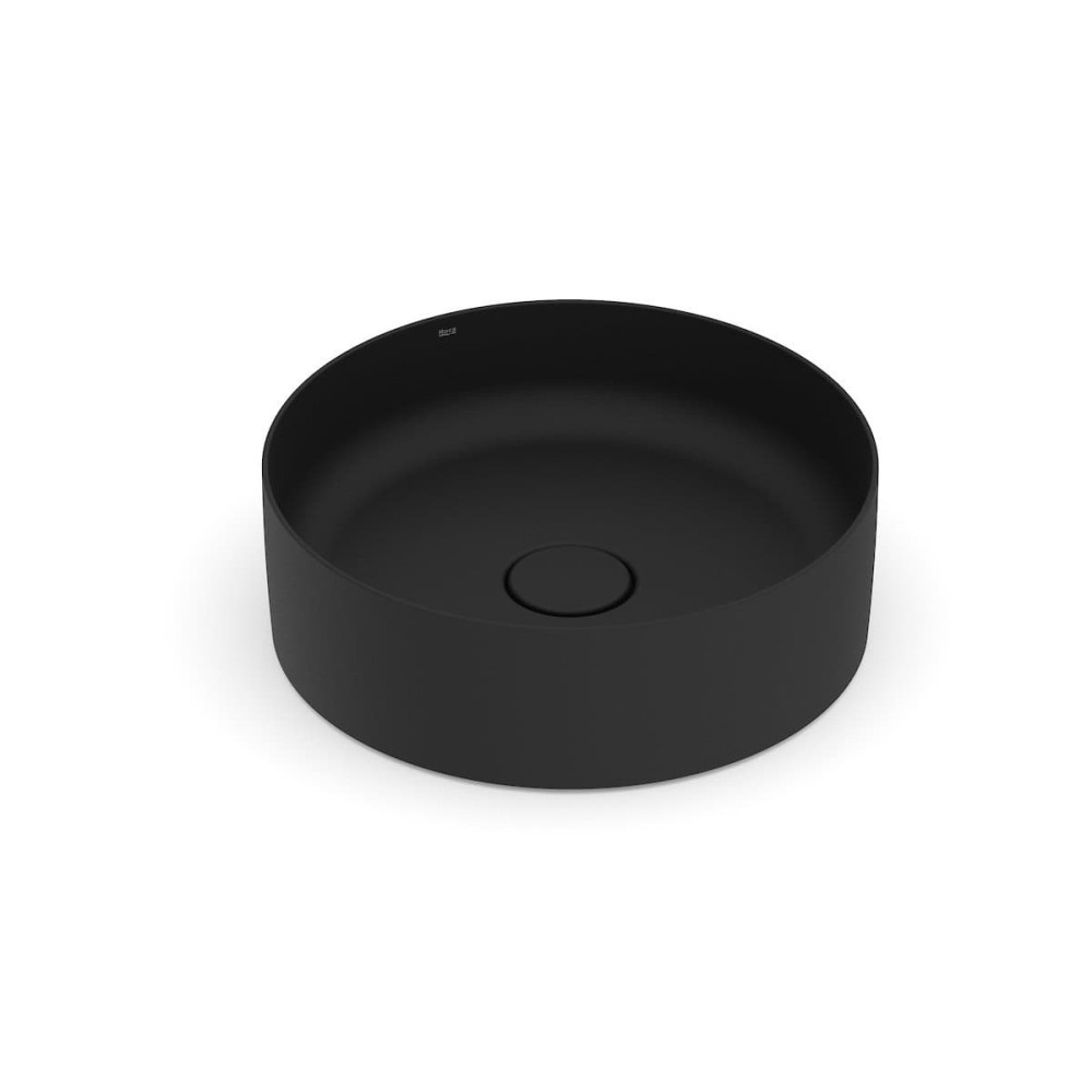Cuba Apoio Redonda 390mm Sem Mesa T2 Terra Black Matte A32787N080 - Roca