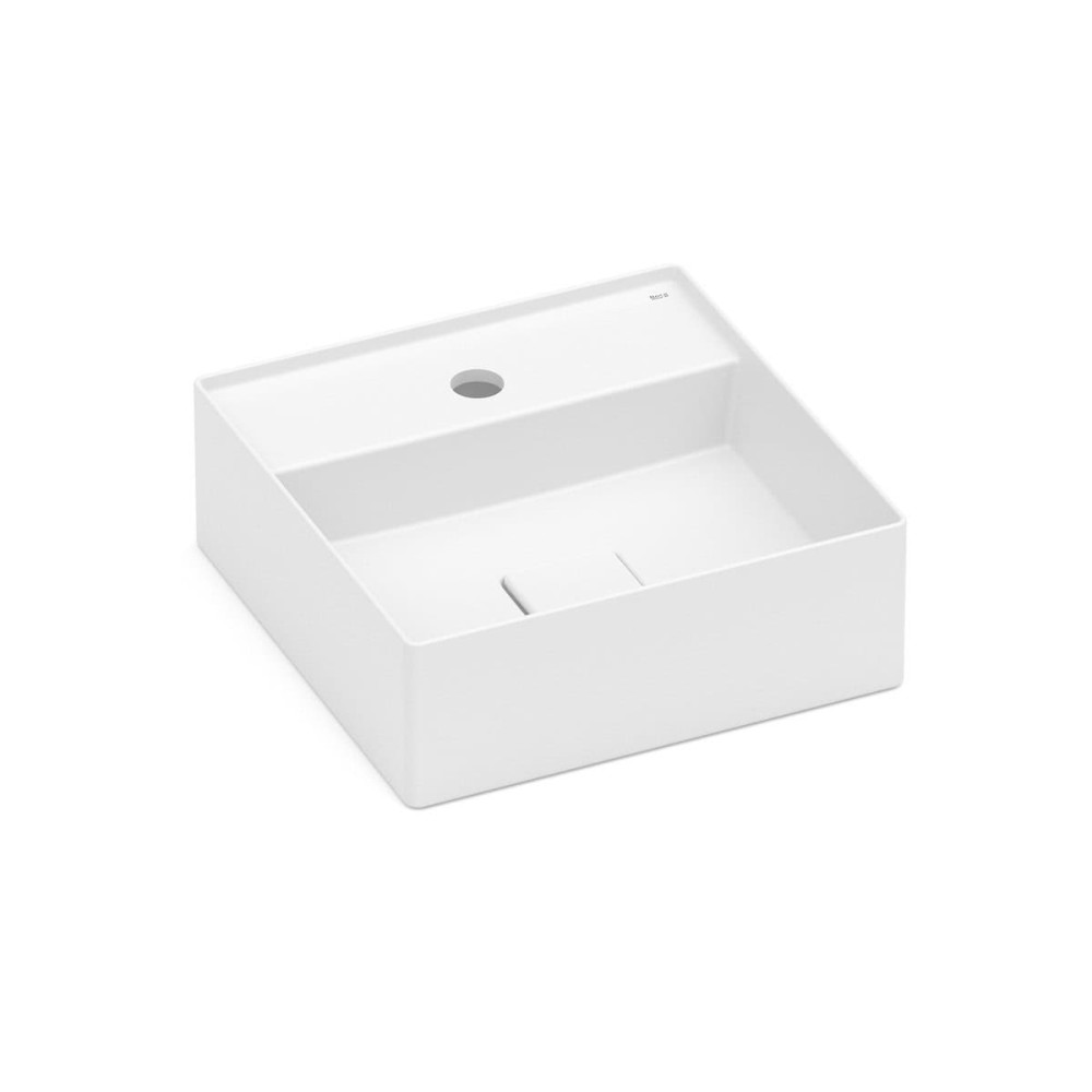 Cuba Apoio 350X350mm com Mesa T8 Terra Branco Matte A32787W620 - Roca