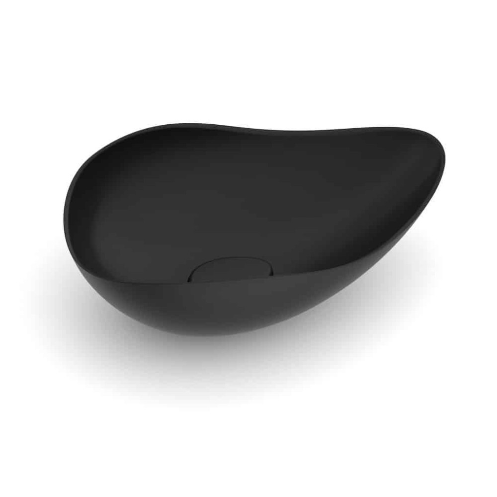 Cuba Apoio Oval 540X375mm Ruy Ohtake Black Matte A327A13088 - Roca