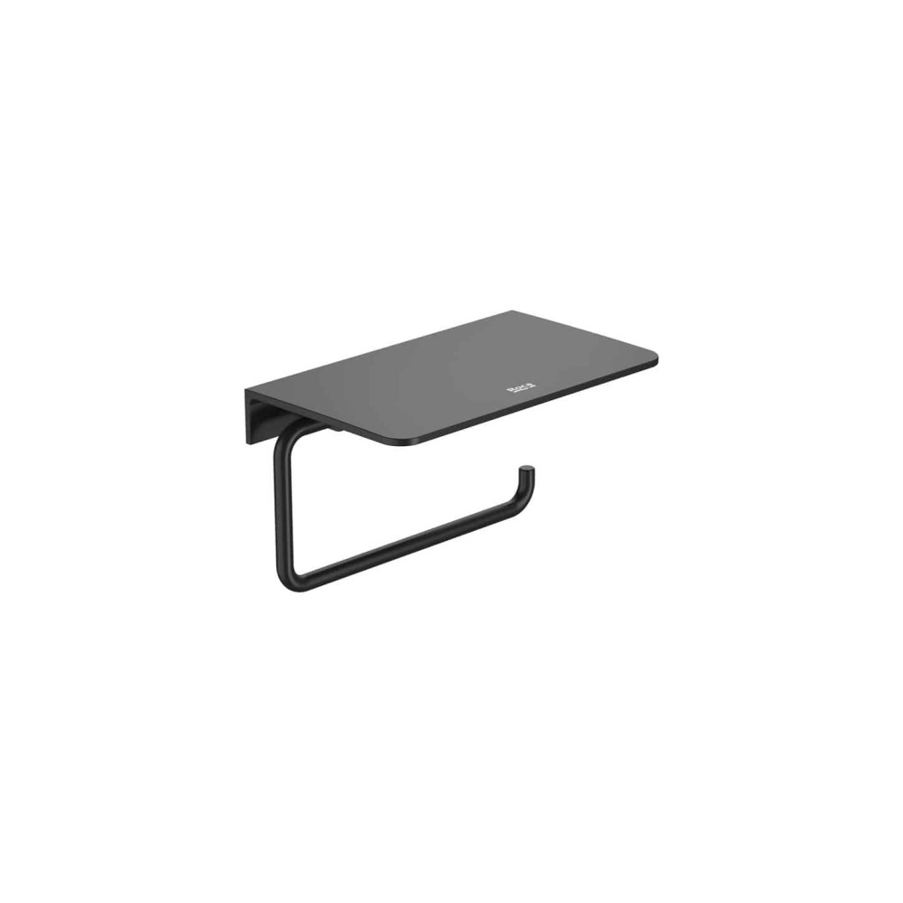 Papeleira com Suporte Hotels Round Matte Black A817581C40 - Roca