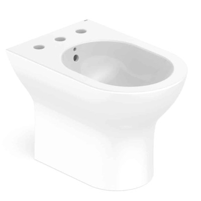 Bidê com 3 Furos para Misturador com Ladrão Nexo Branco Brilhante B357434001 - Roca