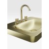Cuba Sobrepor 660X470mm Com 3 Furos Baia Armani Gold Matte A3270C6R83 - Roca - vista 3