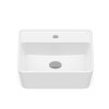 Cuba Apoio 420X420mm com Mesa Optica Cq42 Branco Matte A327B10628 - Roca - vista 3