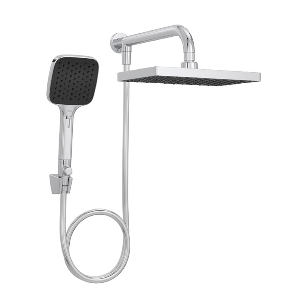 Chuveiro Quadrado Parede Flex Max Cromado Com Desviador e Ducha Manual 2086.C.DES - Deca
