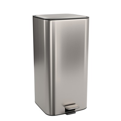 Lixeira Quadrada Inox com Pedal 28L Deca 1005.QUA.28.INX