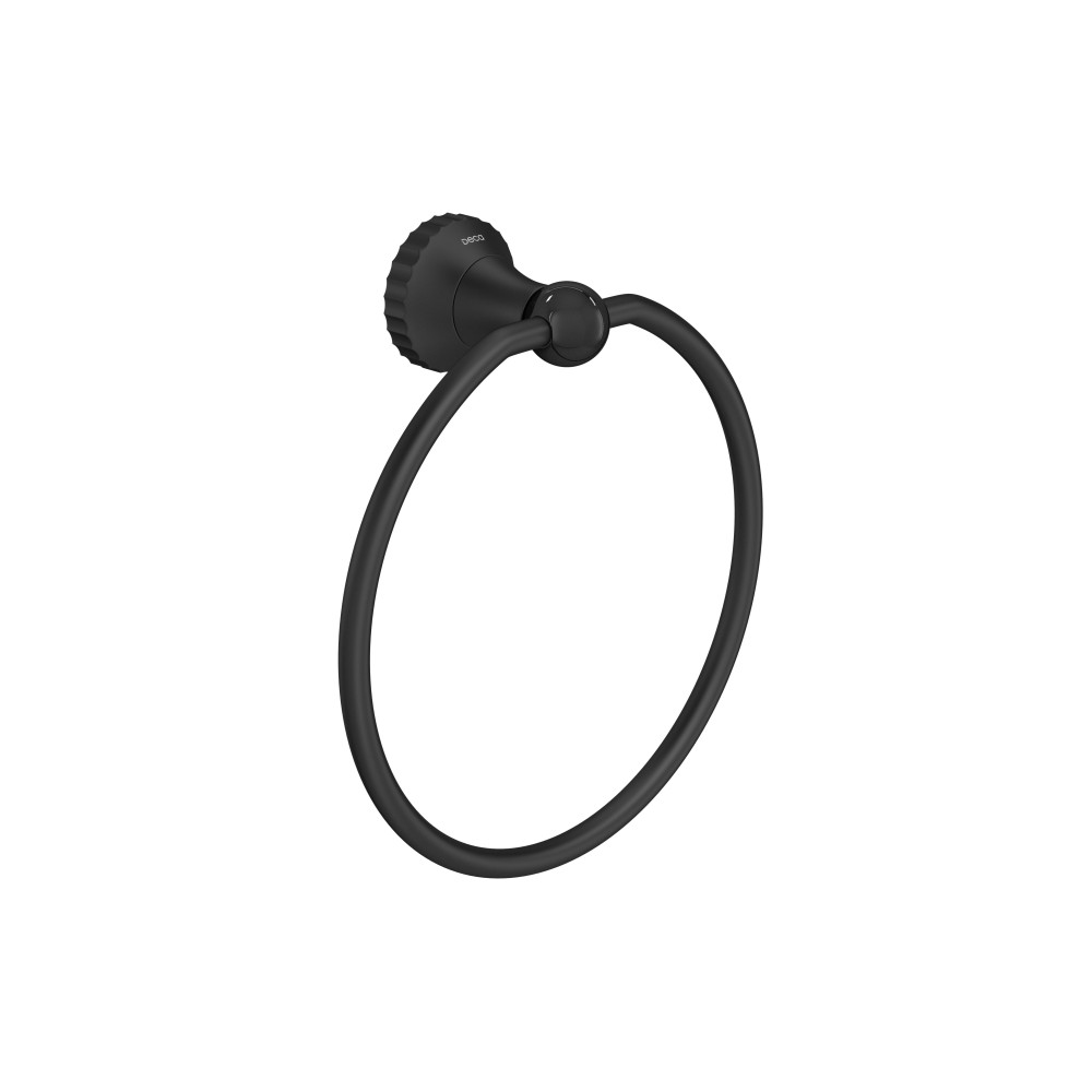 Porta Toalha Argola Black Matte Pérola 2050.BL108.MT - Deca