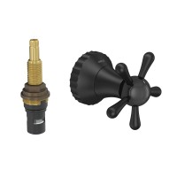 Acabamento para Registro de Pressão 1/2, 3/4 Pequeno Pérola Black Matte Deca 4916.BL108.PQ.MT