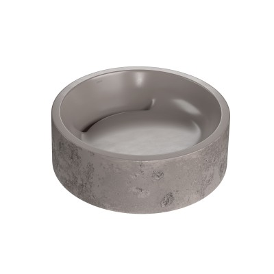 Cuba de Apoio Redonda Etrusco Cimentícia Mocha 40cm L.12040.ETR.64 - Deca