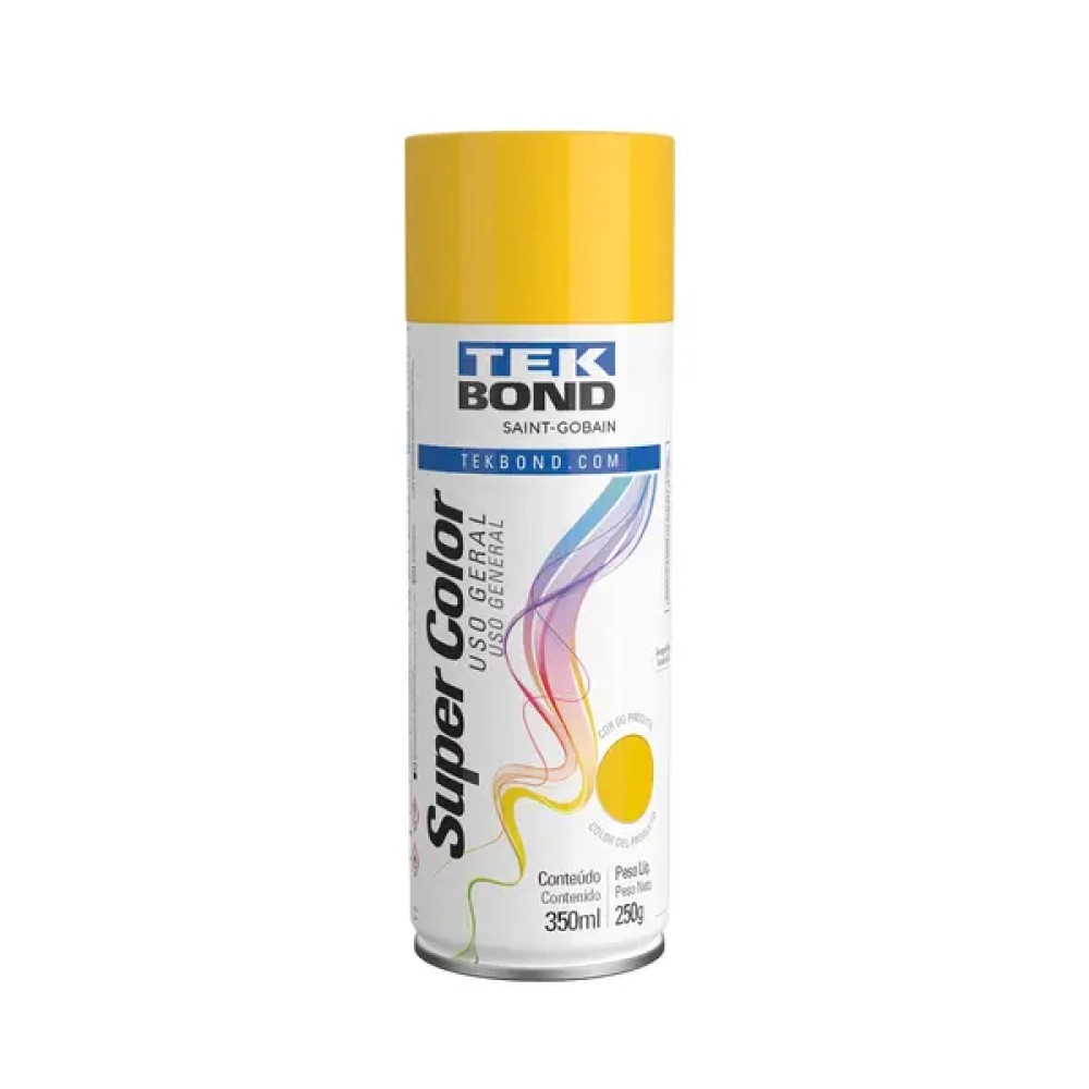 Tinta Spray Uso Geral Amarelo 350ml / 250g - Tekbond