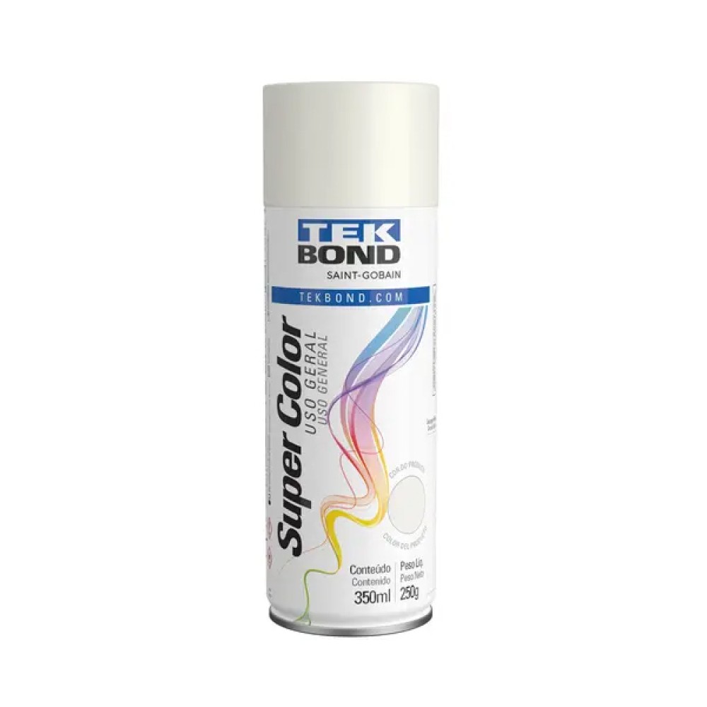Tinta Spray Uso Geral Branco Fosco 350ml / 250g - Tekbond