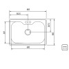 Cuba Undermount Morgana 60 FX Inox Escovado - Tramontina - vista 4