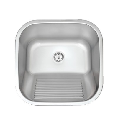 Tanque Inox 40x40 Tramontina de Encaixe/Embutir Escovado 94403/107