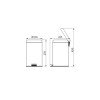 Lixeira Inox com Pedal Brasil Polido 3L 94538/103 - Tramontina - vista 2
