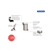 Lixeira Inox com Pedal Brasil Polido 3L 94538/103 - Tramontina - vista 3