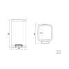 Lixeira Octos Aço Inox com Balde Removível e Pedal 15L 94544/415 - Tramontina - vista 5