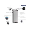Lixeira Octos Aco Inox com Balde Removível e Pedal 20L 94544/420 - Tramontina - vista 2